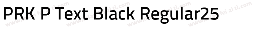 PRK P Text Black Regular25字体下载字体转换